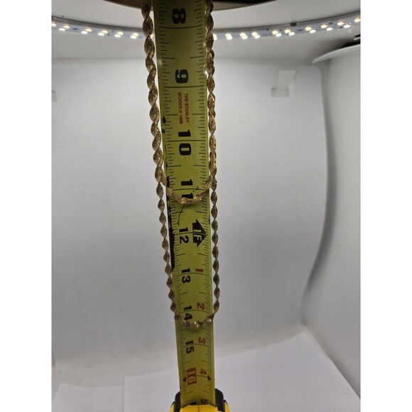 Gold Over Sterling 925 Silver Twisted Chain Necklace ITALY Signed 22" - 23" Long - Picture 5 of 5